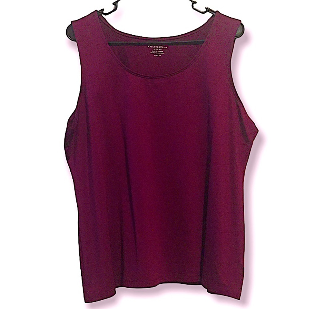 COPY - Charter Club Sleeveless Purple Nylon Spandex Top